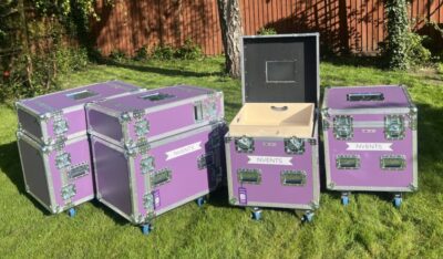 Purple flightcases